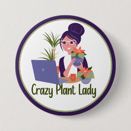 Crazy Plant Dam Button Knapp