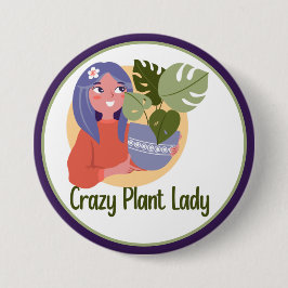 Crazy Plant Dam Button Knapp