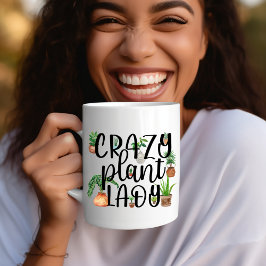 Crazy Plant Dam Coffee Mugg med kruka växter