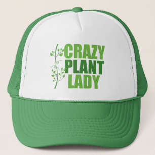 Crazy Plant Dam Cute Grönt Botanist Keps