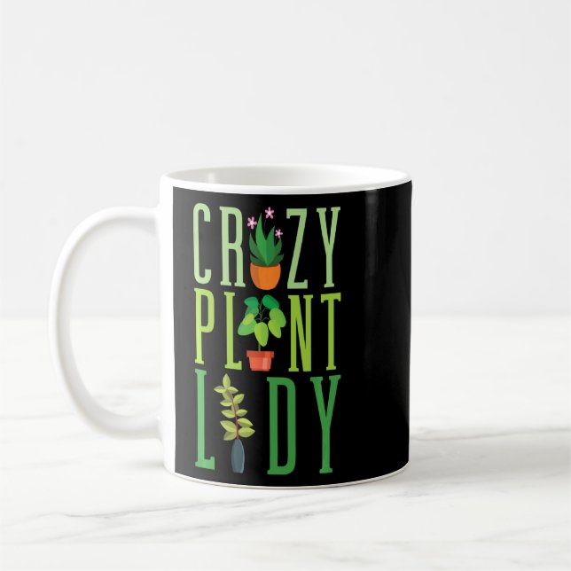 Crazy Plant Dam Funny  Botanical Kaffemugg (Vänster)