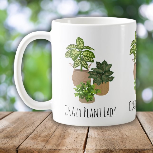 Crazy Plant Dam Funny Classic Mugg, 11 oz Kaffemugg (Skapare uppladdad)