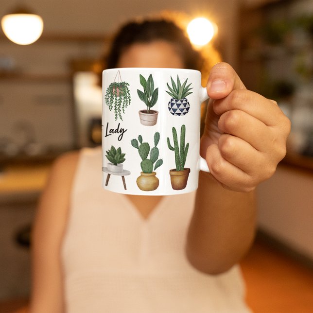 Crazy Plant Dam Funny  Gardener Kaffemugg (Skapare uppladdad)