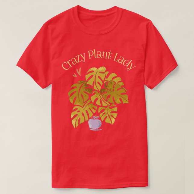 Crazy Plant Dam Gardener  Plant Älskare Bo T Shirt (Design framsida)