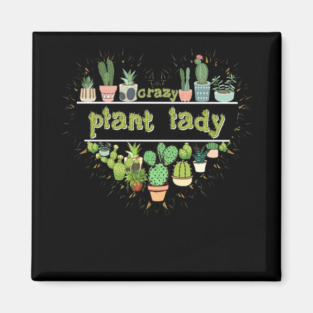 Crazy Plant Dam Heart Cactus Magnet (Framsidan)