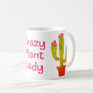Crazy Plant Dam kaffepresentant mugg med söta aktu