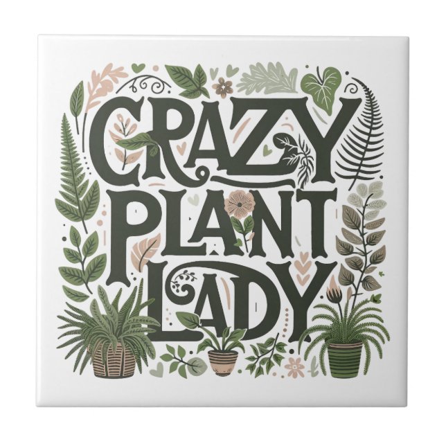 Crazy Plant Dam Kakelplatta (Framsidan)