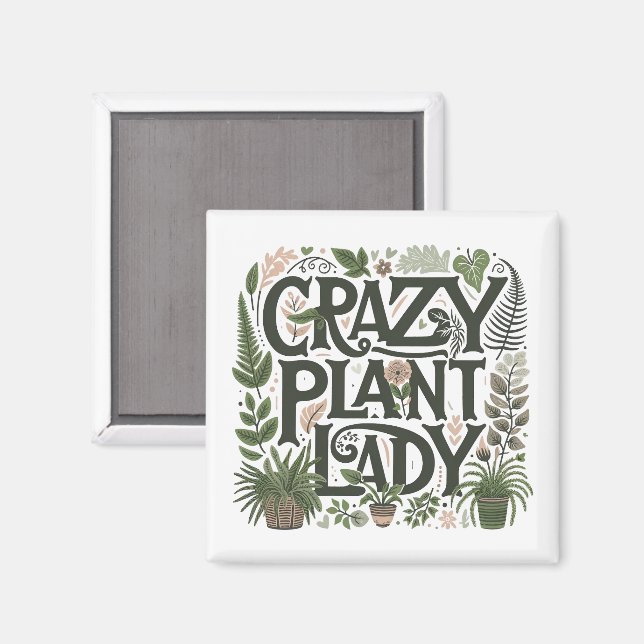 Crazy Plant Dam Magnet (Front/Back)