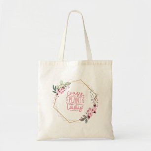Crazy Plant Dam med blommigt gräns Tygkasse