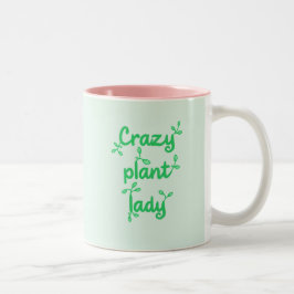 Crazy Plant Dam Mugg - Grönt på Pastel Grönt