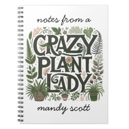 Crazy Plant Dam Personlig Anteckningsbok