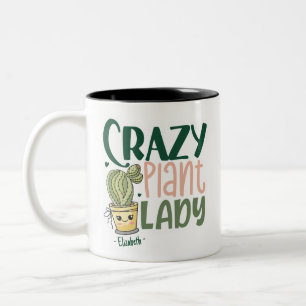 Crazy Plant Dam Personlig Två-Tonad Mugg