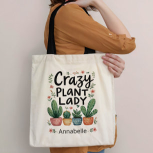 Crazy Plant Dam Personlig Tygkasse