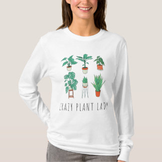 Crazy Plant Dam Plant Älskare Garden Gardener Gard T Shirt
