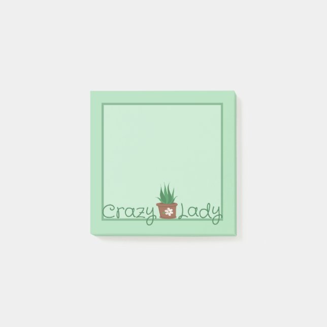 Crazy Plant Dam Post-it Block (Framsida)