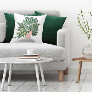 Crazy Plant Dam Roligt Watercolor Plant Dam Hairdo Kudde