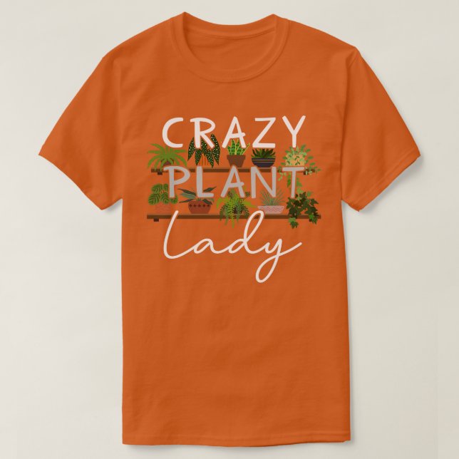 Crazy Plant Dam T Shirt (Design framsida)
