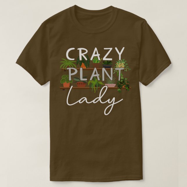 Crazy Plant Dam T Shirt (Design framsida)