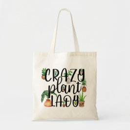 Crazy Plant Dam Tote Bag Tygkasse