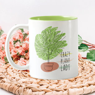 Crazy Plant Dam Två-Tonad Mugg