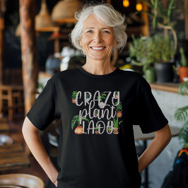 Crazy Plant Dam Women's T-Shirt with Poted Plant