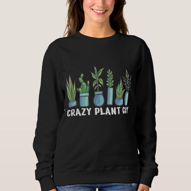Crazy Plant Guy T Shirt (Framsida)