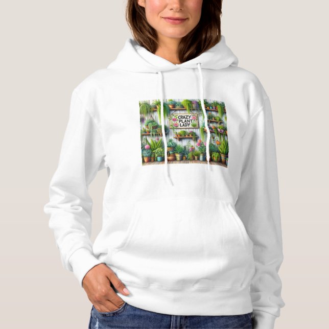 Crazy Plant Lady Funny shirt T (Framsida)