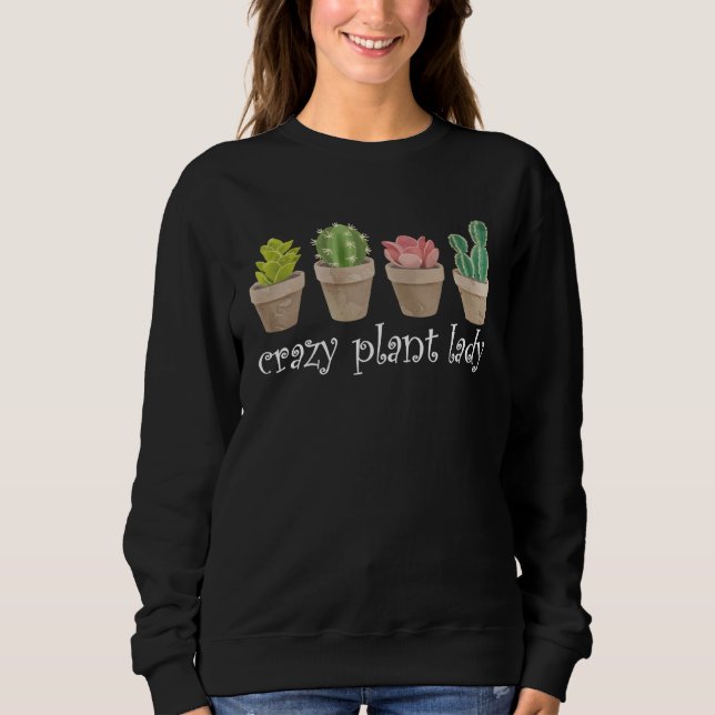 Crazy Plant Lady T Shirt (Framsida)