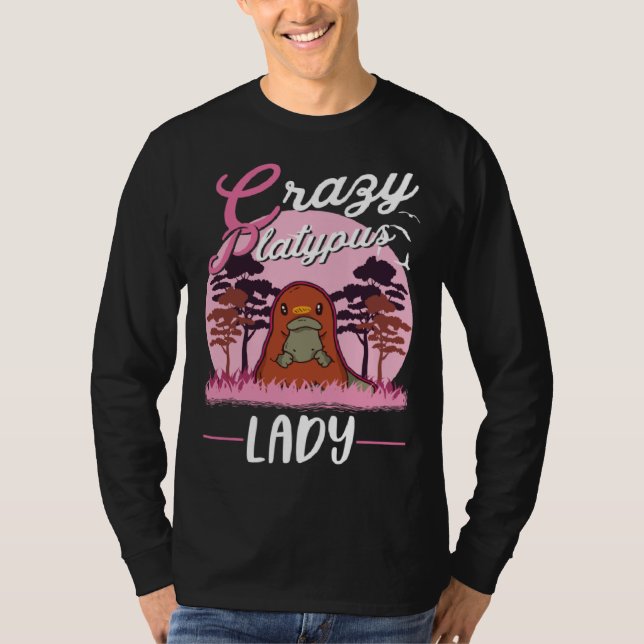 Crazy Platypus lady Platypus Girl T Shirt (Framsida)