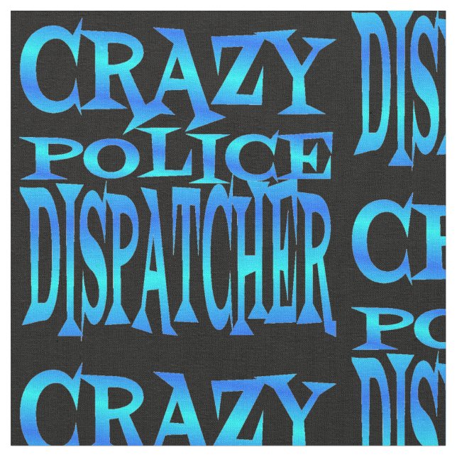 Crazy Police Dispatcher i Blue Tyg (Närbild)