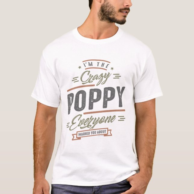 Crazy Poppy T Shirt (Framsida)