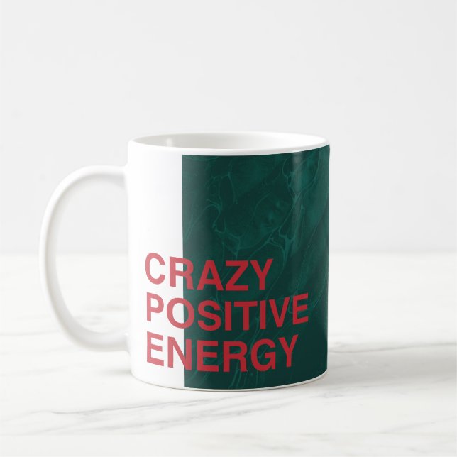 Crazy Positive Energy - djärv modern offertdesign Kaffemugg (Vänster)