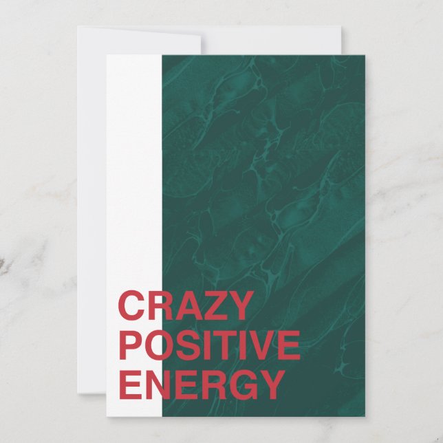 Crazy Positive Energy - djärv modern offertdesign Spara Datumet (Framsida)