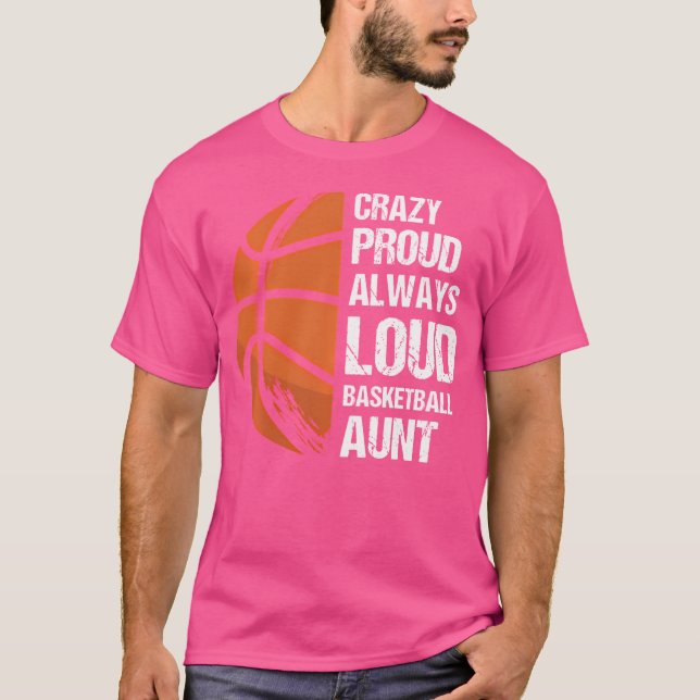 Crazy Proud Alltid Loud Basketball Moster T Shirt (Framsida)