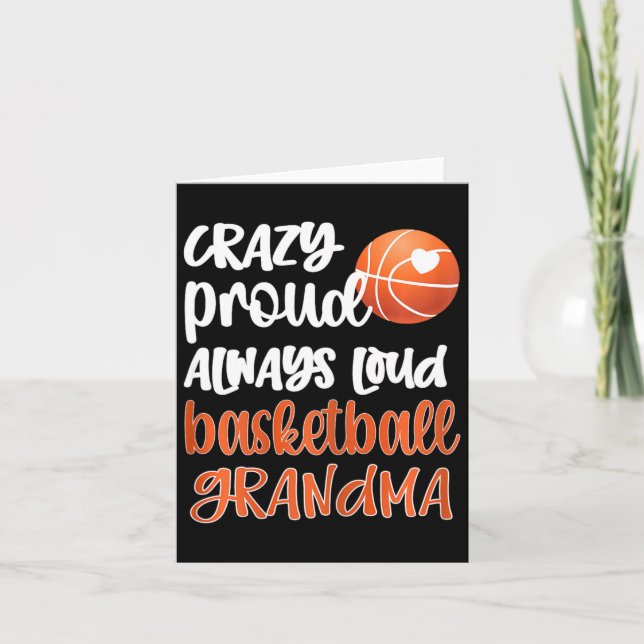 Crazy Proud Alltid Loud Bysketbyll Grandma Bysketb Kort (Framsida)