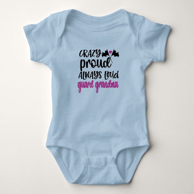 Crazy Proud Alltid Loud Färg Guard Grandma T Shirt (Framsida)