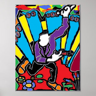 Crazy Psychadelic Färg Poster