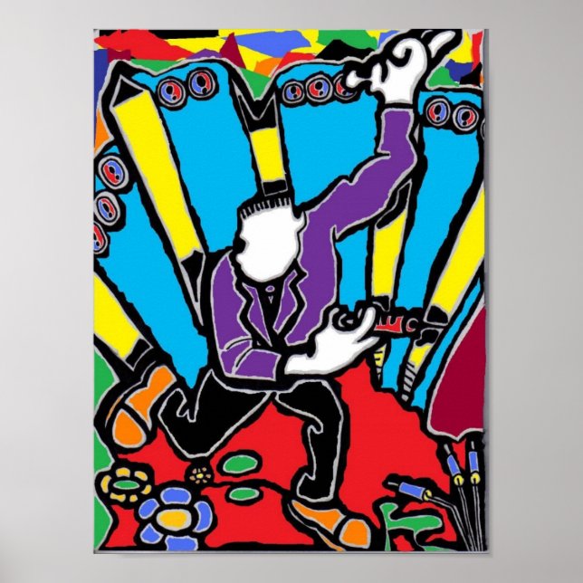 Crazy Psychadelic Färg Poster (Framsidan)
