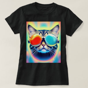 Crazy Psychedelic Psychonaut Kattunge White T Shirt