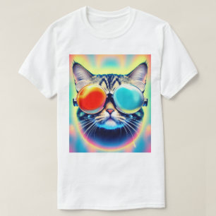 Crazy Psychedelic Psychonaut Kattunge White T Shirt