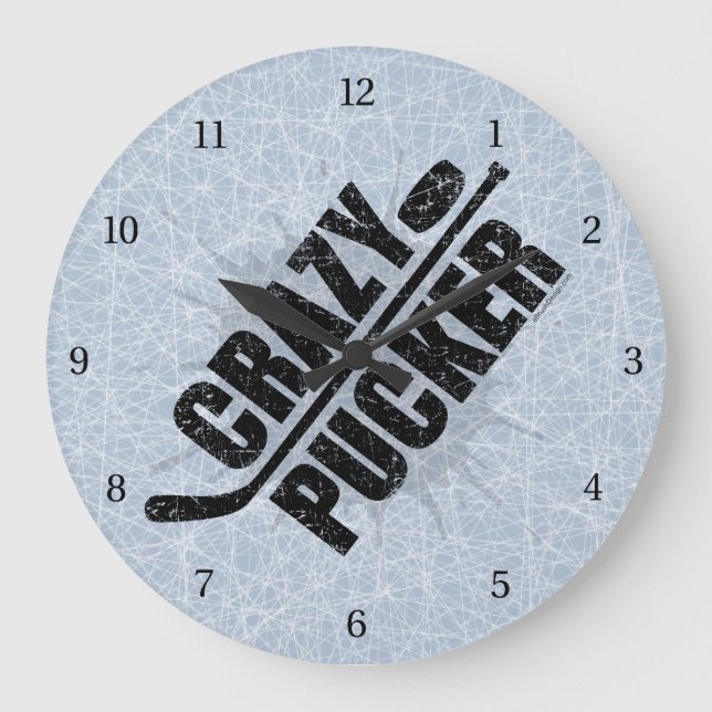 Crazy Pucker (Hockey) Stor Klocka (Framsida)