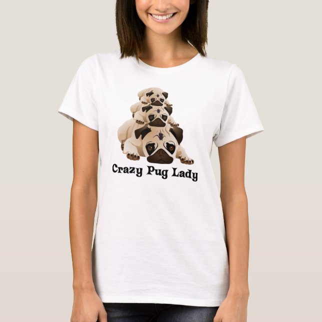Crazy Pug Dam Tee (Framsida)