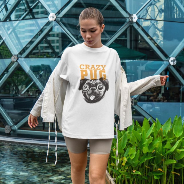Crazy Pug T Shirt (Skapare uppladdad)