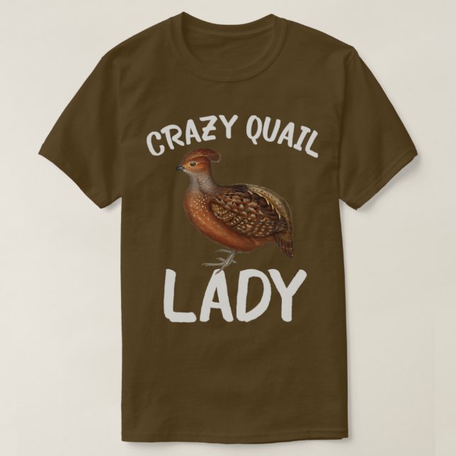 Crazy Quail Dam T Shirt (Design framsida)