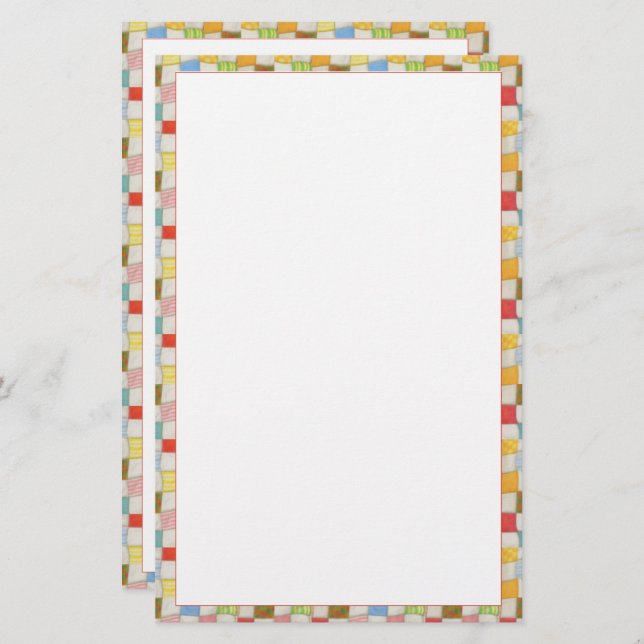 CRAZY QUILT 5,5x8.5-standardmall Brevpapper (Fram/baksida)