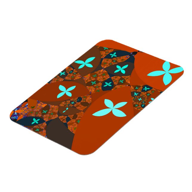 Crazy Quilt Abstrakt Fractal Design Magnet (Vänstra Sidan)