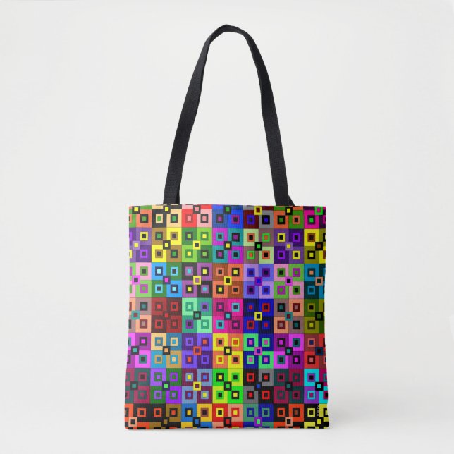 Crazy Quilt Allover Tote Tygkasse (Framsida)