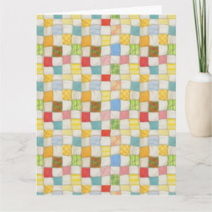 CRAZY QUILT Big Birthday Card Kort