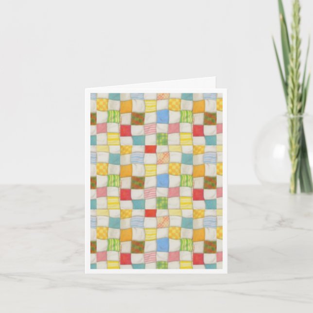 CRAZY QUILT Brevkort / Vitt Kort (Framsida)