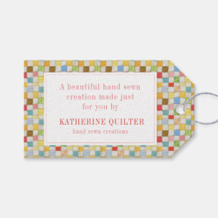 CRAZY QUILT Business Gift-Märkre Presentetikett